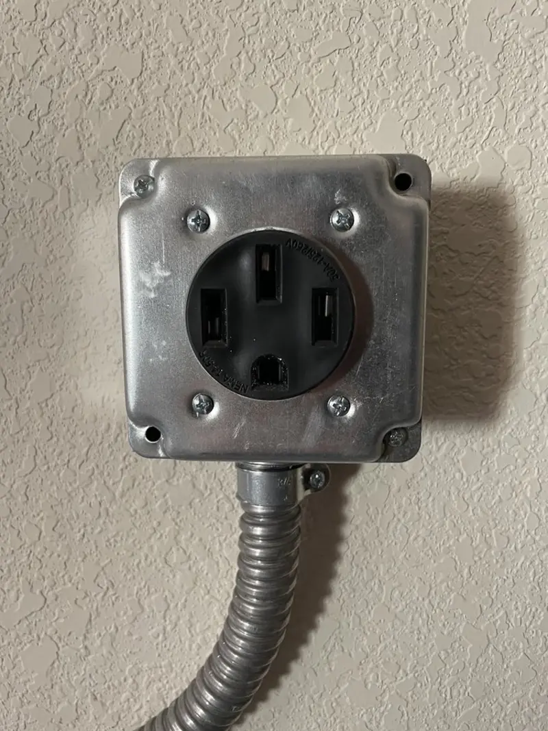 NEMA 14-50 outlet installed for Smart Home Electrical in Maple Valley
